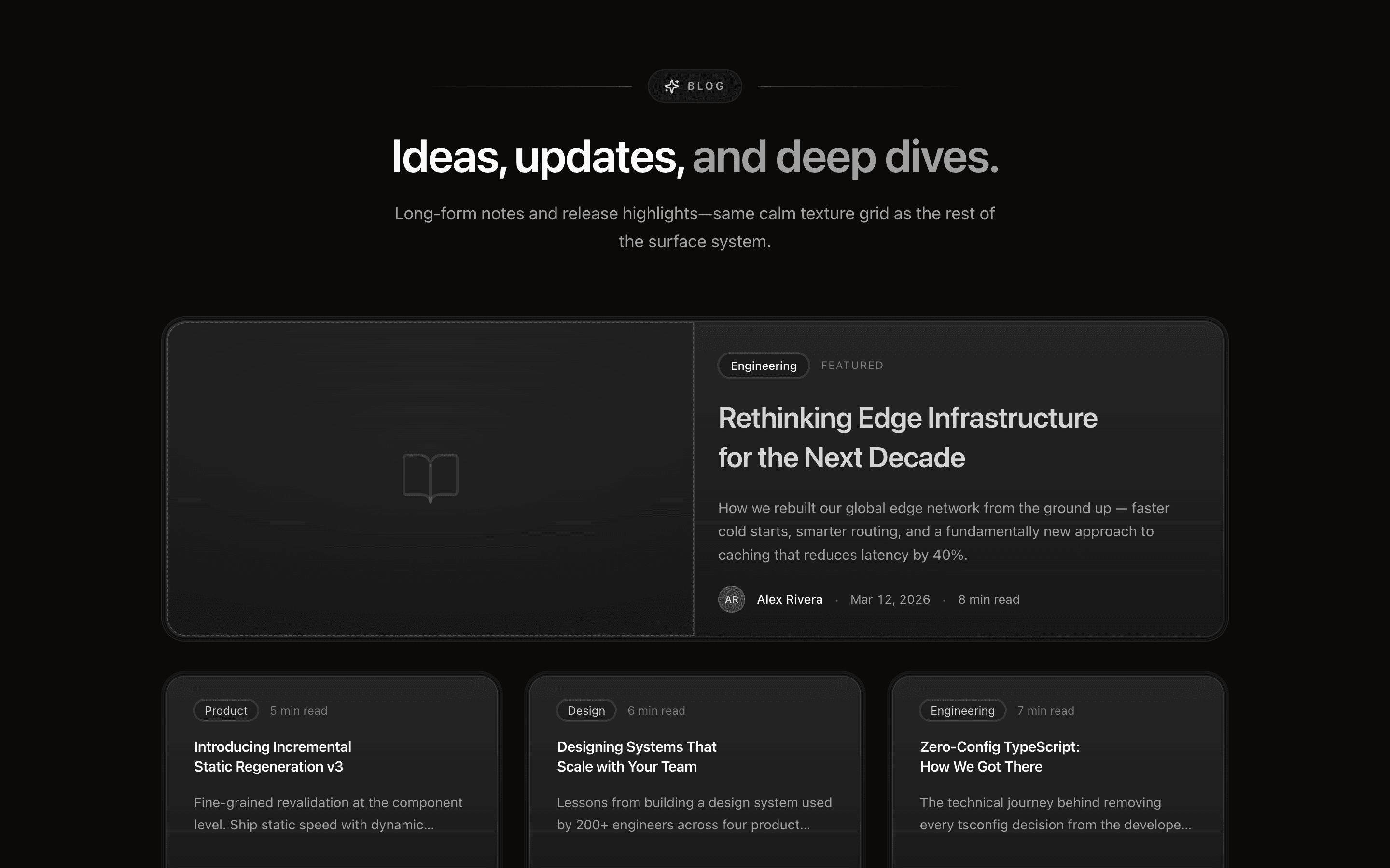 Marketing Blog Texture section preview