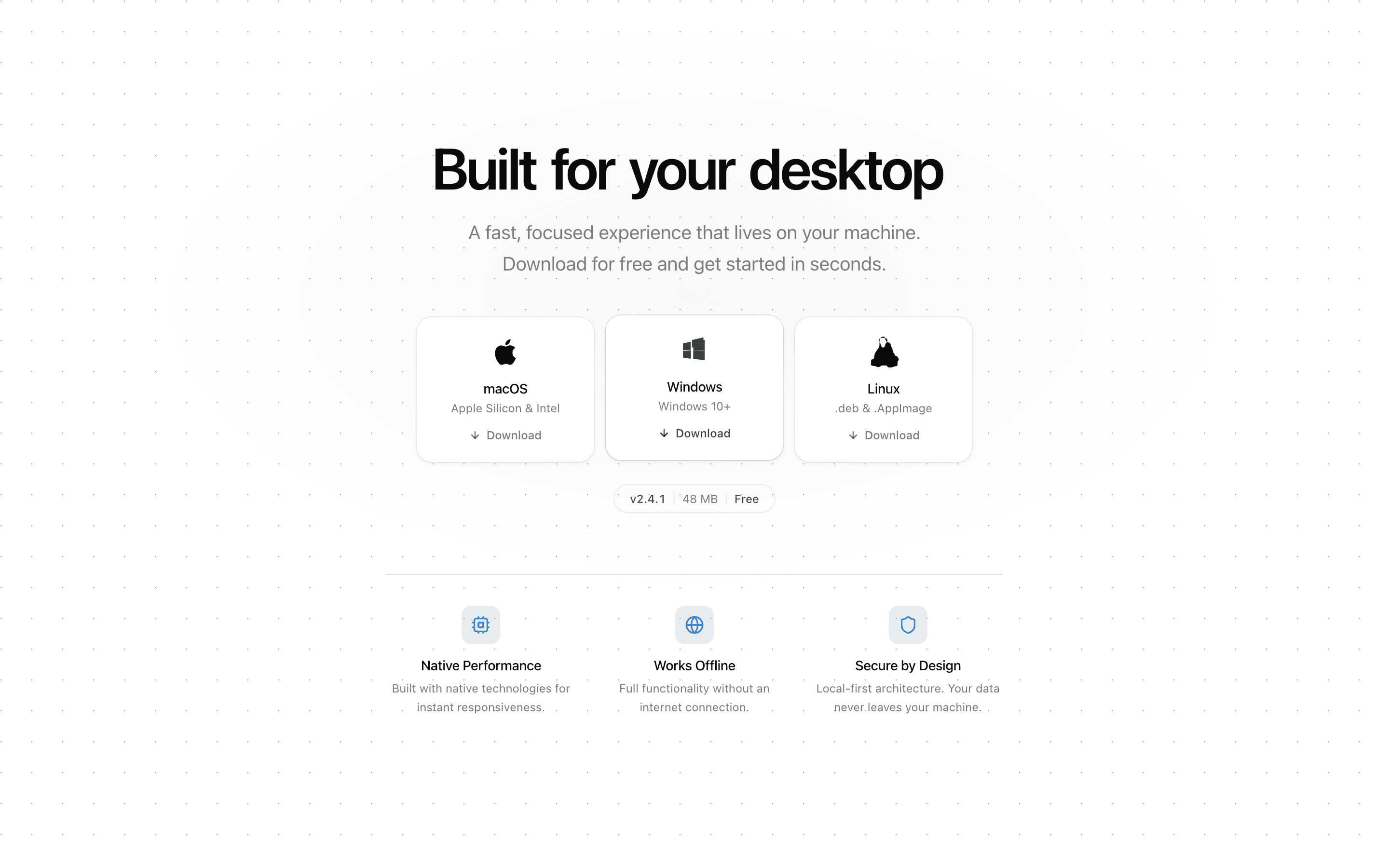 Marketing Download Minimal section preview