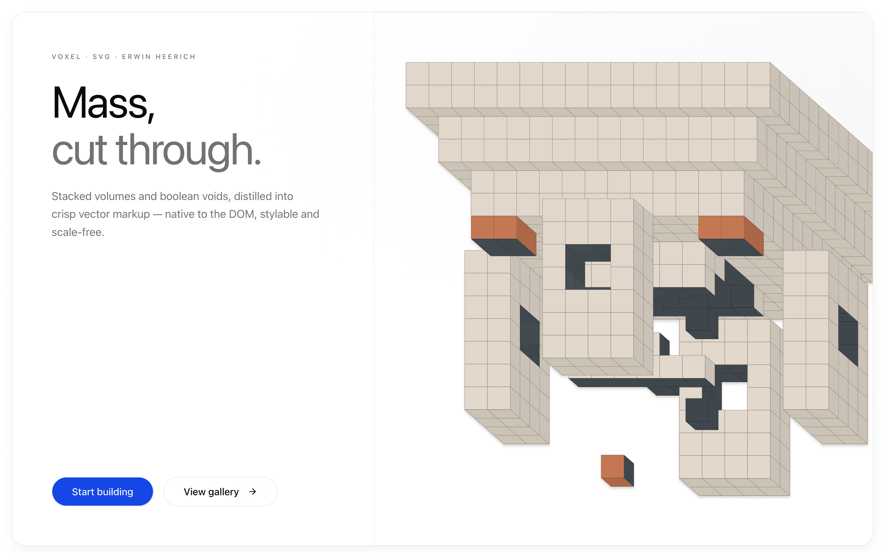 Marketing Hero — Heerich section preview