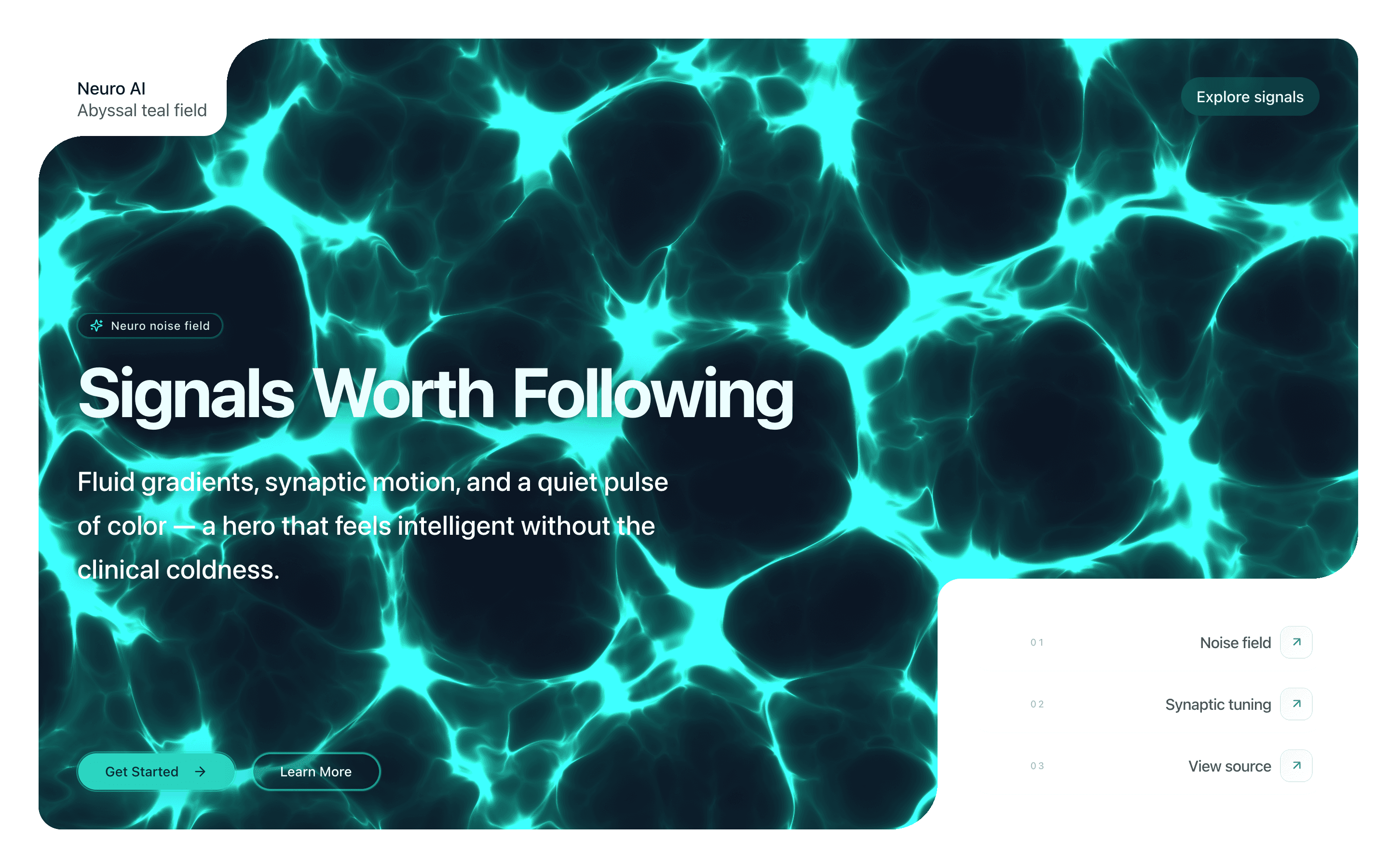 Marketing Hero with Neuro Noise section preview