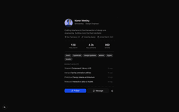 App Profile Minimal section preview