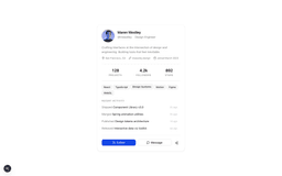 App Profile Minimal section preview