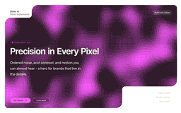 Marketing Hero with Simplex Dithering section preview