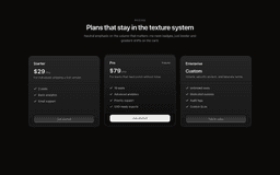 Pricing Texture section preview