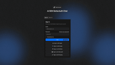 Multi Tenant Better Auth Chat preview