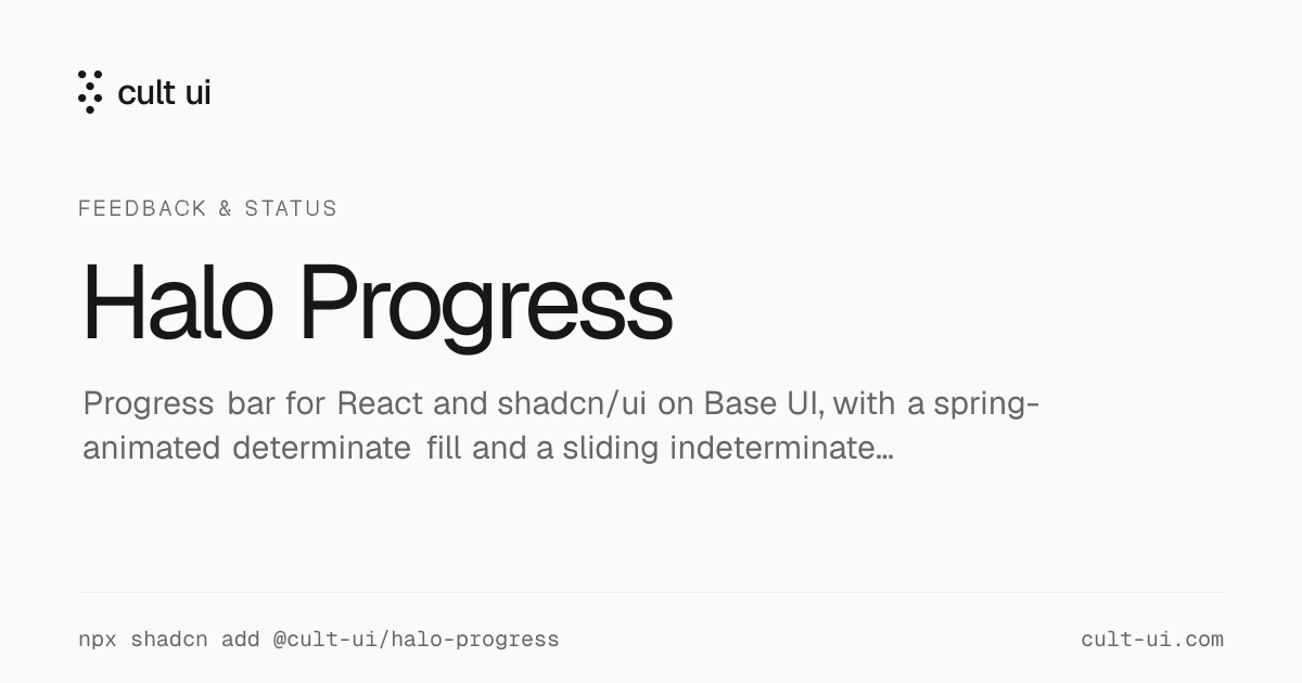 Halo Progress · Cult UI